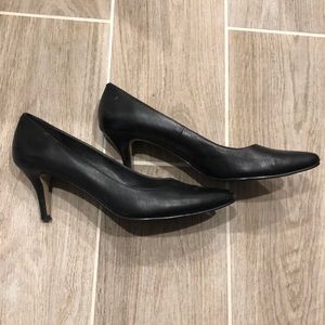 cole haan black leather heels